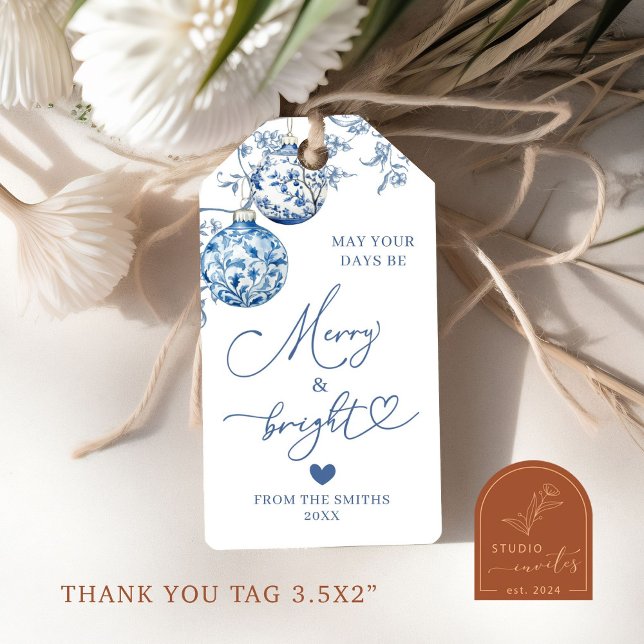 Christmas Chinoiserie Merry and Bright Holiday Tag (Creator Uploaded)