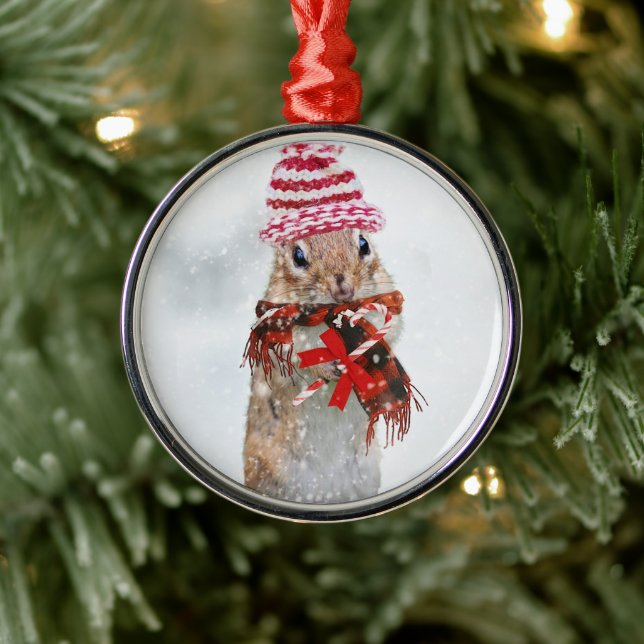 Christmas chipmunk metal tree decoration (Tree)