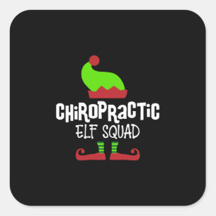 Christmas chiropractor, chiropractic square sticker