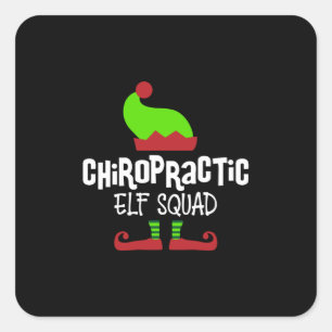 Christmas chiropractor, chiropractic square sticker