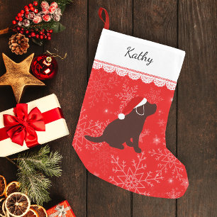 Christmas Chocolate Labrador Puppy Stocking