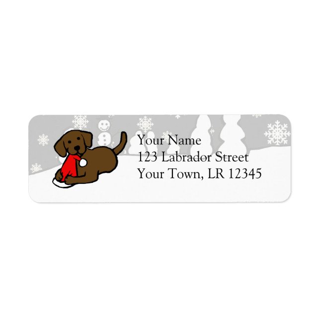 Christmas Chocolate Labradors Cartoon (Front)