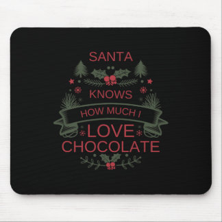 Christmas Chocolate Lovers Shirt For Comfort Foodi Mouse Pad