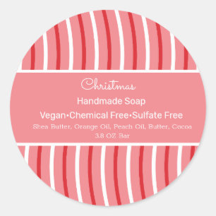 Christmas Chocolate Pink Handmade Soap Beauty Classic Round Sticker