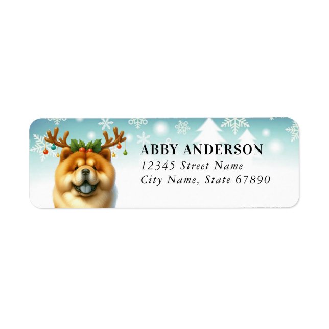 Christmas Chow Chow Return Address Labels (Front)