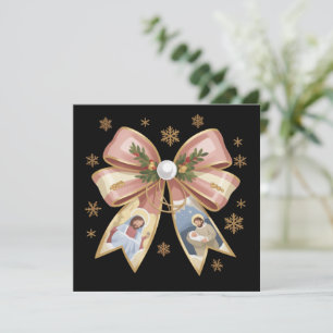 Christmas Christian Nativity Scene Coquette Jesus Holiday Card