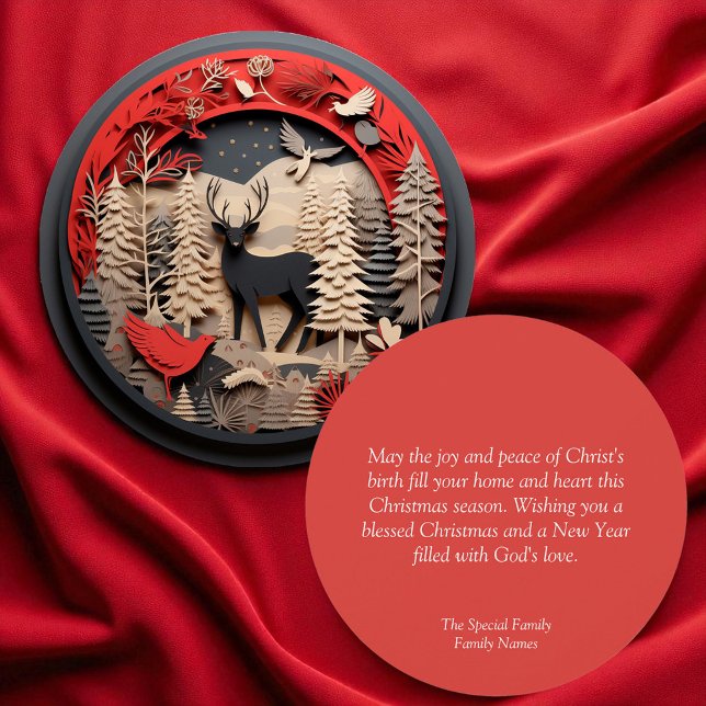 Christmas Christian Personalise Card Rustic (Creator Uploaded)