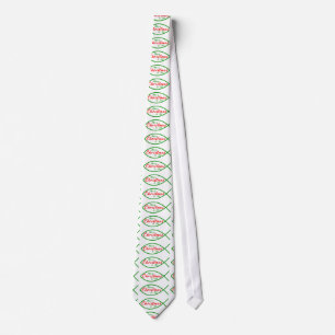 Christmas Christian Religious Fish Symbol Tie