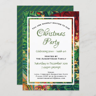 CHRISTMAS Christian Retro Personalised Party Invitation