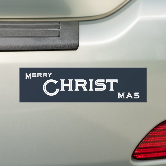 Christmas Christian Text Inspirational  Bumper Sticker (On Car)