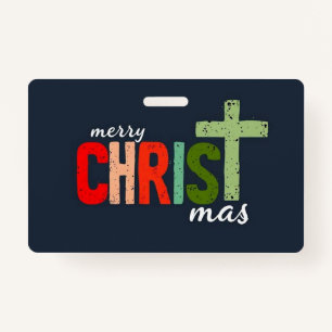 Christmas Christian Text Inspirational ID Badge
