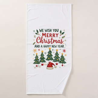 Christmas Christmas Christmas Christmas Christmas Bath Towel