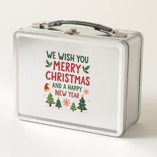 Christmas Christmas Christmas Christmas Christmas  Metal Lunch Box