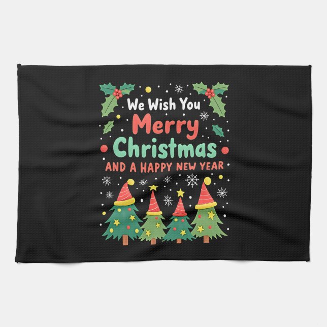 Christmas Christmas Christmas Christmas Christmas  Tea Towel (Horizontal)