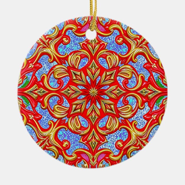CHRISTMAS ~ Christmas Design ~  Ceramic Tree Decoration (Front)