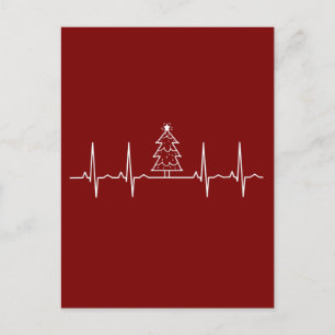 Christmas - Christmas Tree Heartbeat Postcard