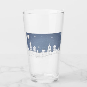 Christmas Church Landscape Glass
