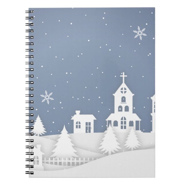Christmas Church Landscape Notebook (Front)