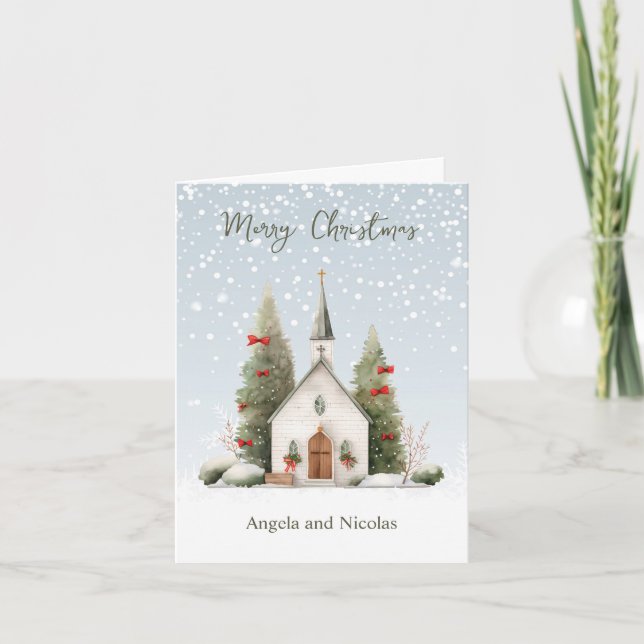 Christmas Church Religious Card (Front)