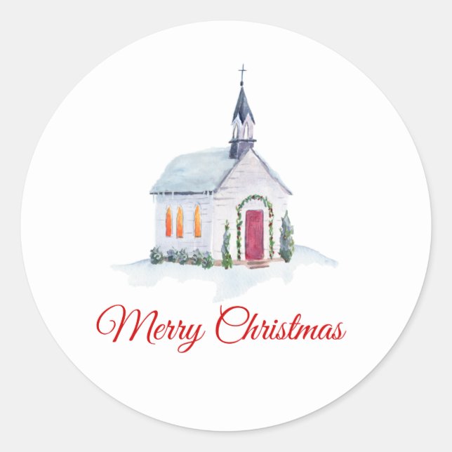 Christmas Church Sticker (Front)
