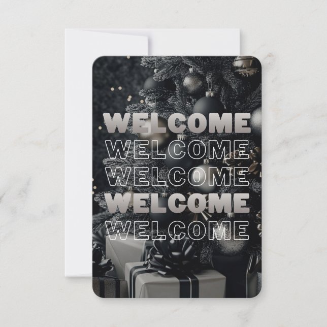 Christmas Church Welcome Connection Card Template (Front)