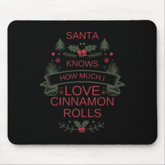 Christmas Cinnamon Rolls Lover Shirt For Comfort F Mouse Pad