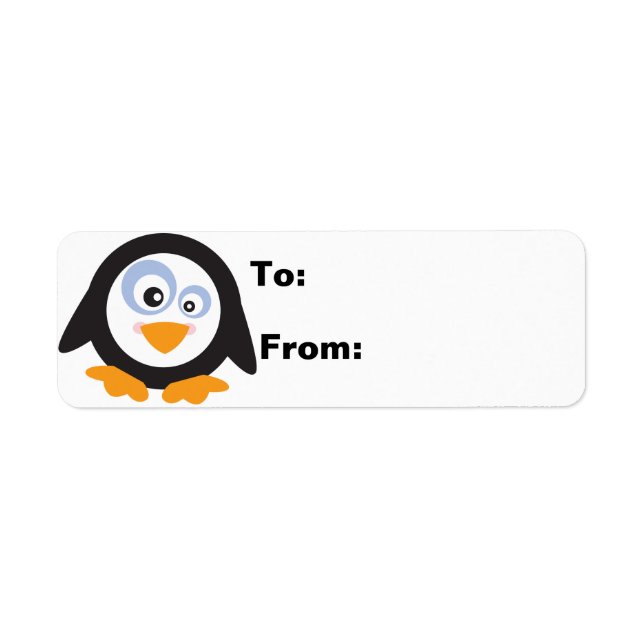 Christmas Circle of Penguins Gift Lables (Front)