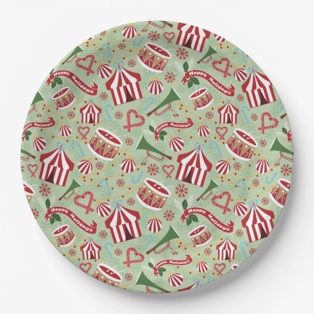Christmas Circus Paper Plate (Front)