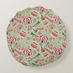 Christmas Circus Round Cushion