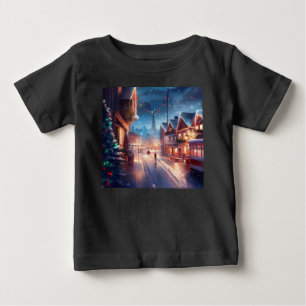 Christmas City Street 1 Baby T-Shirt