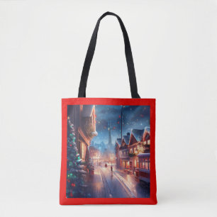 Christmas City Street 1 Tote Bag
