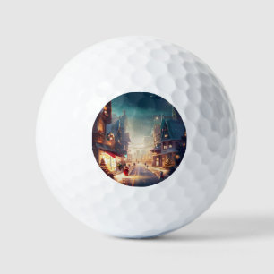 Christmas City Street (2) Golf Balls