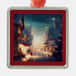 Christmas City Street 2 Metal Tree Decoration