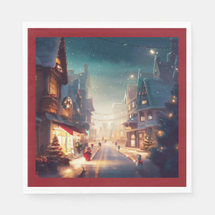 Christmas City Street 2 Napkin