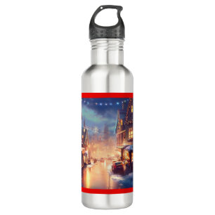 Christmas City Street 3 710 Ml Water Bottle