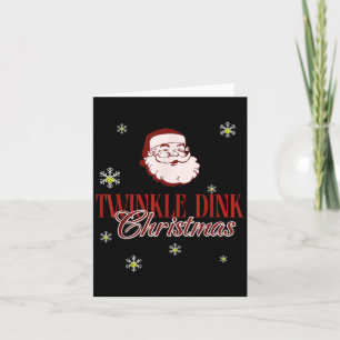 Christmas Ckleball Twinkle Dink Vintage Santa Ckle Card