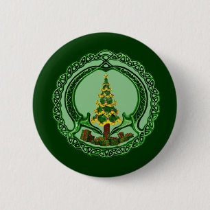 Christmas Claddagh 6 Cm Round Badge