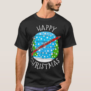 Christmas Clarinet, Clarinetist Woodwind Musician T-Shirt