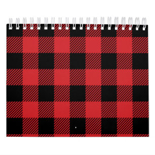 Christmas classic Buffalo check plaid pattern Calendar