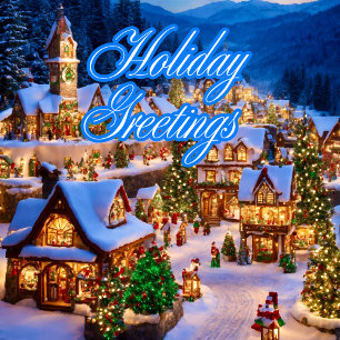 Christmas Classic Colourful Holiday Greetings Card