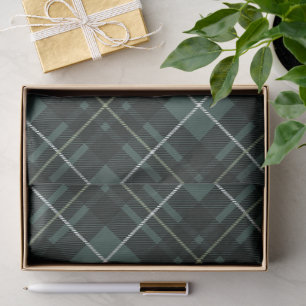 Christmas Classic Plaid Dark Green Holiday Tartan Tissue Paper