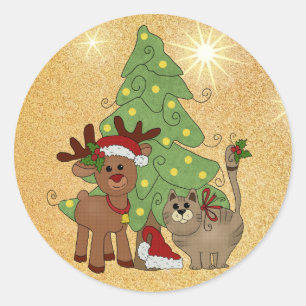 Christmas Classic Round Sticker