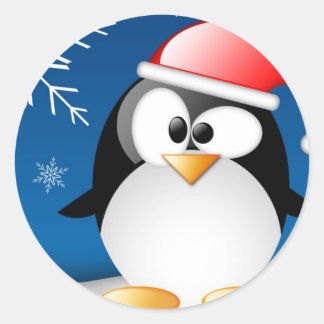 christmas classic round sticker