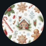 Christmas Classic Round Sticker<br><div class="desc">Christmas Classic Round Sticker</div>
