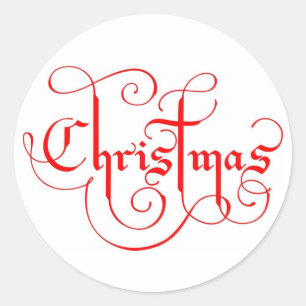 CHRISTMAS CLASSIC ROUND STICKER