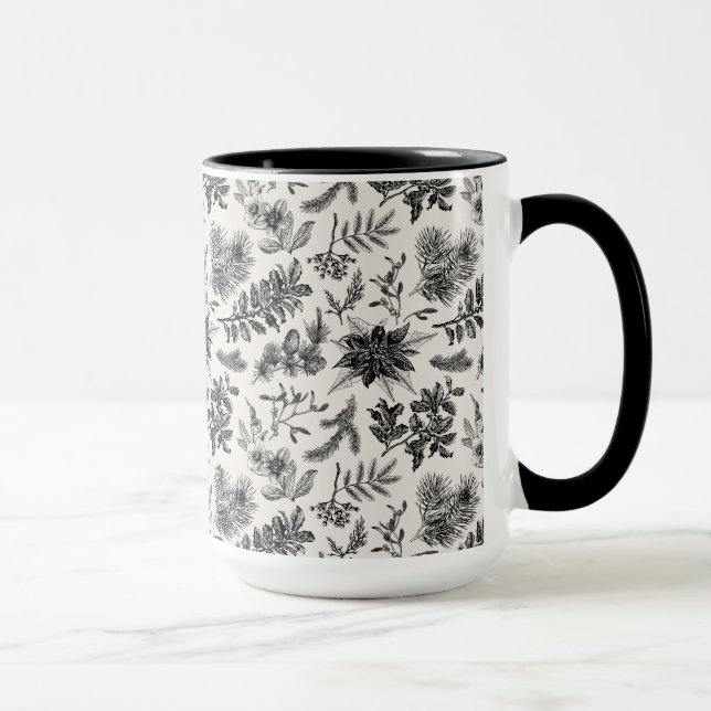 Christmas Classic Vintage Pattern Mug (Right)