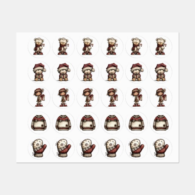 Christmas Clipart Collection | Teddy Bear  (Sheet)