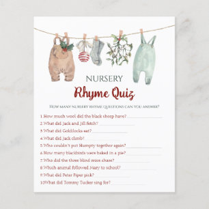 Christmas Clothes Nursery Rhyme Quiz