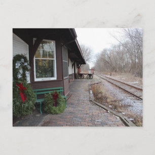 Christmas CNW Depot Postcard