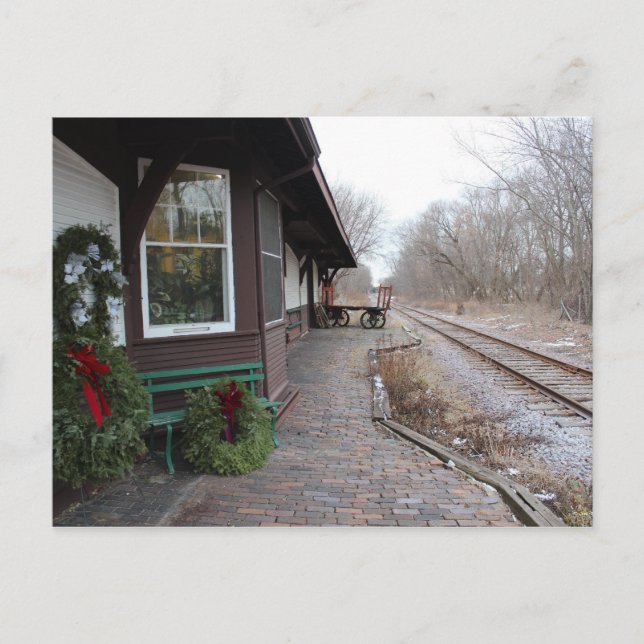 Christmas CNW Depot Postcard (Front)